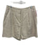 BR Size 10 Beige Linen Zip Fly High Rise Pleat Shorts Beige / 10