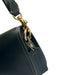 Coach Black Leather Zip Top Crescent Turnlock Shoulder Bag Black / S