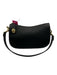 Coach Black Leather Zip Top Crescent Turnlock Shoulder Bag Black / S