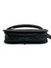 Coach Black Leather Zip Top Crescent Turnlock Shoulder Bag Black / S