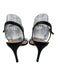 Stuart Weitzman Shoe Size 8.5 Black Leather Ankle Buckle Gold Hardware Sandals Black / 8.5