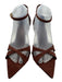 Schutz Shoe Size 9 Brown Suede Pointed Toe Criss Cross Ankle Buckle Sandals Brown / 9