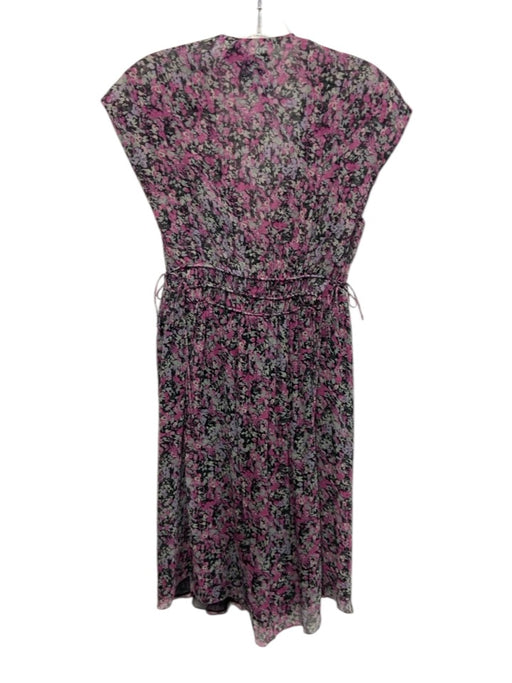 Isabel Marant Size 36 Pink, Black, Green Silk Sleeveless Floral Print Mini Dress Pink, Black, Green / 36