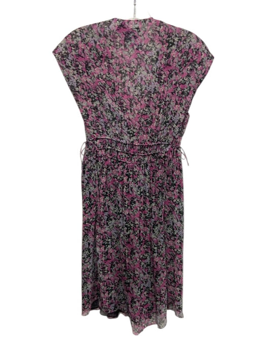 Isabel Marant Size 36 Pink, Black, Green Silk Sleeveless Floral Print Mini Dress Pink, Black, Green / 36