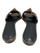 Saint Laurent Shoe Size 39 Black & Brown Python Snakeskin Knotted Slide Flats Black & Brown / 39