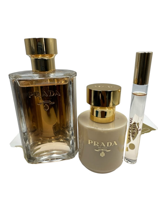 Prada Clear & Gold Glass Box Inc. Perfume Clear & Gold