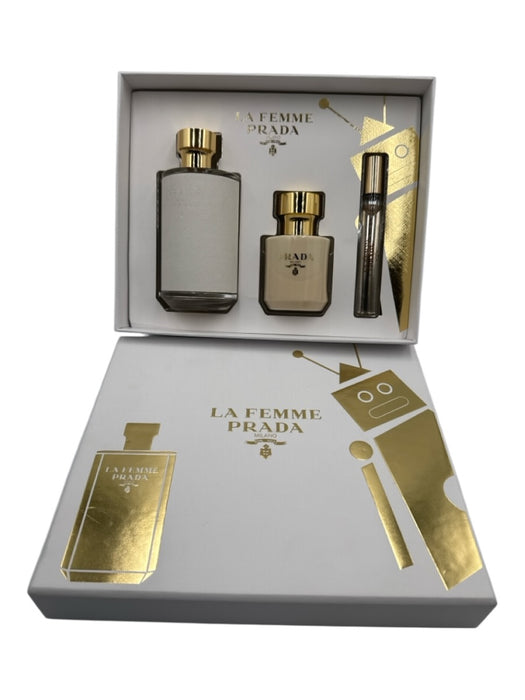 Prada Clear & Gold Glass Box Inc. Perfume Clear & Gold