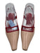 Miu Miu Shoe Size 40 Pink & Red Leather Pointed Toe Kitten Heel Slingback Pumps Pink & Red / 40