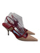 Miu Miu Shoe Size 40 Pink & Red Leather Pointed Toe Kitten Heel Slingback Pumps Pink & Red / 40