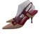 Miu Miu Shoe Size 40 Pink & Red Leather Pointed Toe Kitten Heel Slingback Pumps Pink & Red / 40