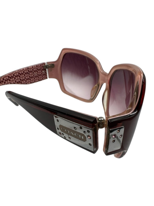 Coach Red Acetate Oversized Sunglasses Red