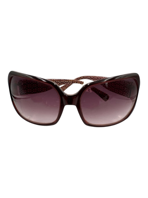 Coach Red Acetate Oversized Sunglasses Red
