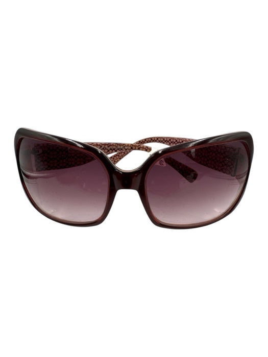Coach Red Acetate Oversized Sunglasses Red