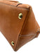 Coach Tan Leather goldtone hardware Turn Lock Bag Tan