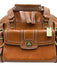 Coach Tan Leather goldtone hardware Turn Lock Bag Tan