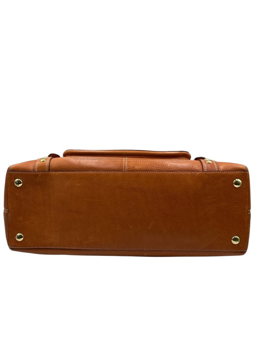 Coach Tan Leather goldtone hardware Turn Lock Bag Tan