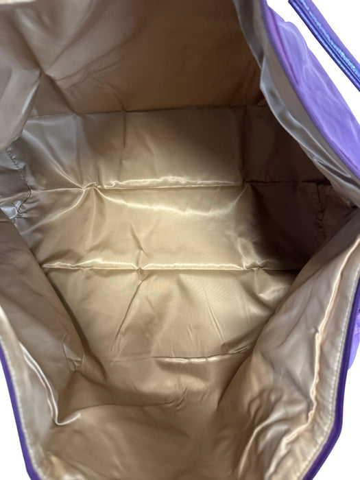 Coach Purple Nylon Monogram Weekender Bag Purple