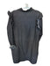 Mazik Size S Gray Cotton Long Sleeve Ruffles Button Down Dress Gray / S