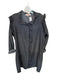Mazik Size S Gray Cotton Long Sleeve Ruffles Button Down Dress Gray / S