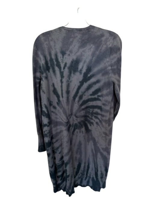 Charlie B Size M Gray Viscose Blend Long Sleeve Tie Dye Open Front Sweater Gray / M