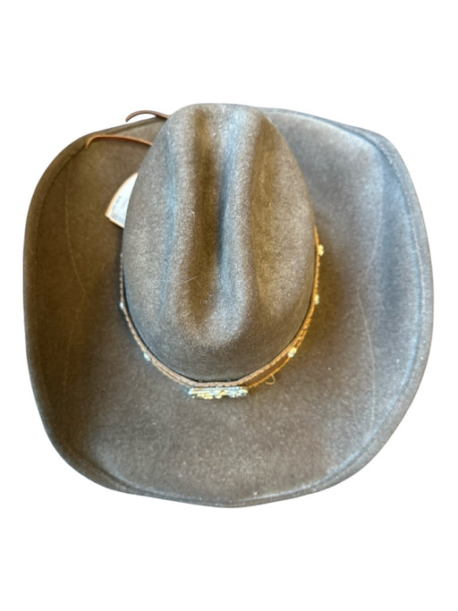 Bullhide Brown & Silver Wool & leather Embossed Leather Accents Western Hat Brown & Silver / M