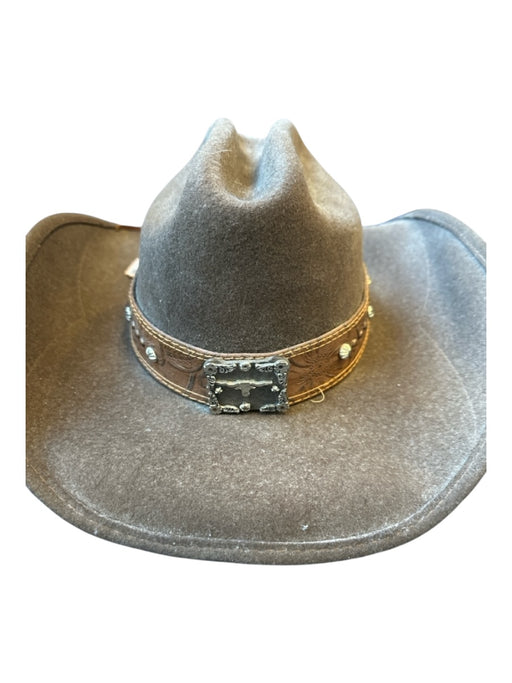 Bullhide Brown & Silver Wool & leather Embossed Leather Accents Western Hat Brown & Silver / M