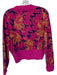 Alden Adair Size M Pink & Tan Viscose Blend Long Sleeve Tigers V Neck Sweater Pink & Tan / M