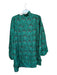 Alden Adair Size S Green & Pink Polyester Long Sleeve Tigers V Neck Dress Green & Pink / S