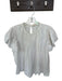 Forever That Girl Size S White Cotton Short Sleeve Eyelet Lace Trim Top White / S