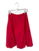 Q2 Size M Red Cotton Bubble Hem Elastic Waist Pleated Midi Skirt Red / M