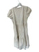 Never a Wallflower Size M Cream Vegan Leather Tiered Pockets Maxi Dress Cream / M