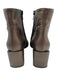 Sesto Meucci Shoe Size 8M Bronze Leather Shimmer Block Heel Almond Toe Booties Bronze / 8M