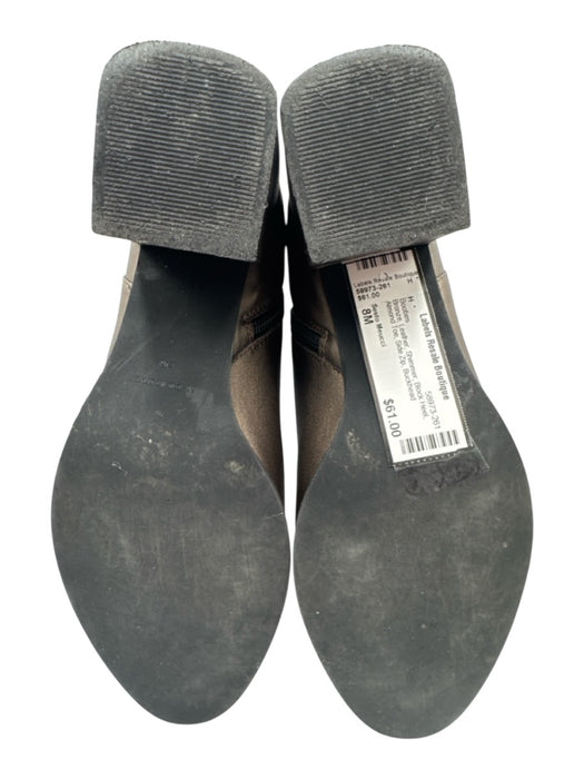Sesto Meucci Shoe Size 8M Bronze Leather Shimmer Block Heel Almond Toe Booties Bronze / 8M