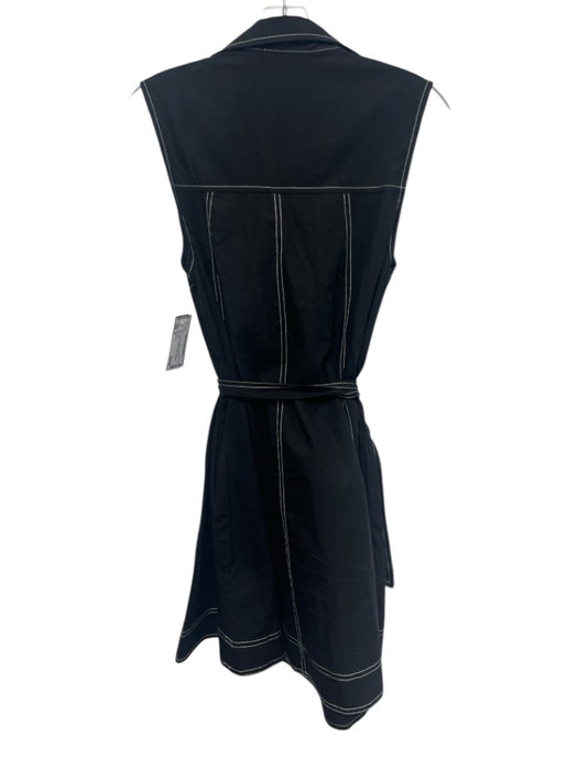 Strut & Bolt Size M Black & White Cotton & Nylon Sleeveless 1/4 Button Dress Black & White / M