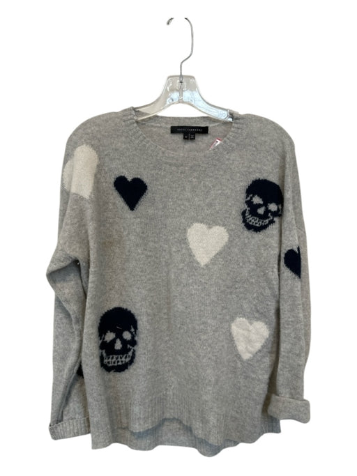 Skull Cashmere Size M Gray & Navy Cashmere Long Sleeve Skull Stars Sweater Gray & Navy / M