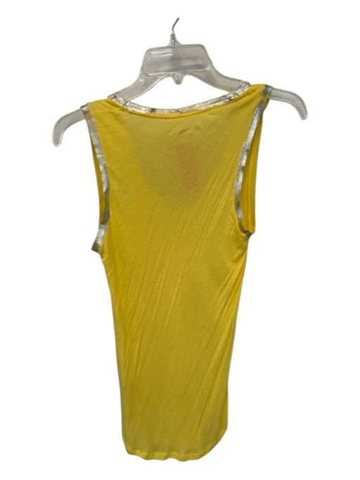 Zadig & Voltaire Size M Yellow & Silver Modal Sleeveless Top Yellow & Silver / M