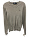 Polo Size M Gray Cotton Solid V Neck Men's Sweater Gray / M