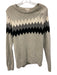 Club Monaco Size S Gray & White Wool Blend zig zag Crew Men's Sweater Gray & White / S