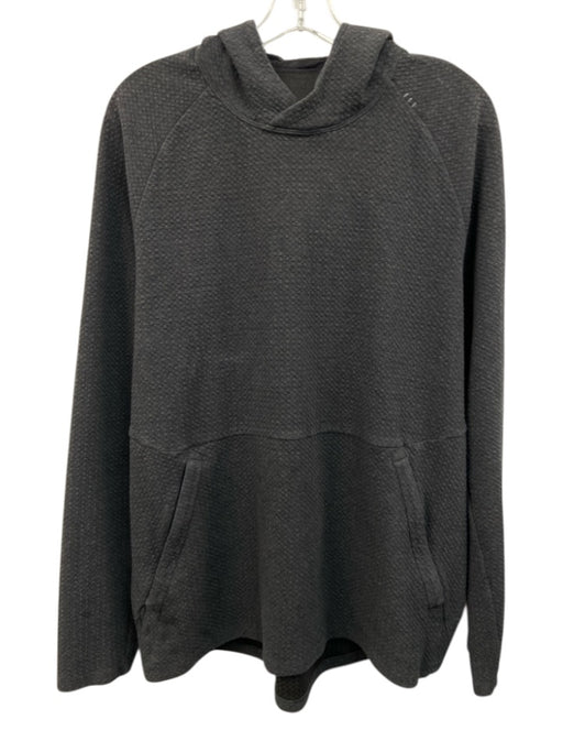 Lululemon Size L Dark Gray Cotton Blend Textured Hoodie Men's Jacket Dark Gray / L