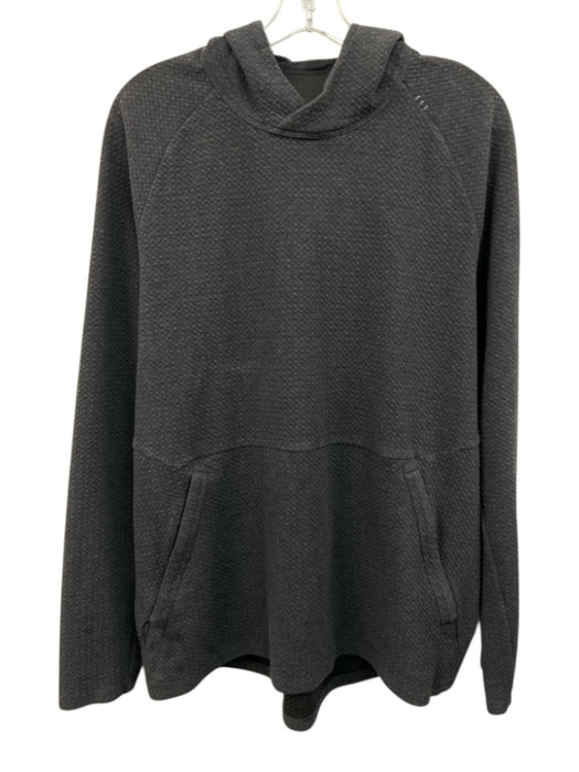 Lululemon Size L Dark Gray Cotton Blend Textured Hoodie Men's Jacket Dark Gray / L