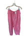 Anthropologie Size S Pink Cotton Drawstring Button Detail Wide Leg Pants Set Pink / S