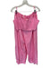 Anthropologie Size S Pink Cotton Drawstring Button Detail Wide Leg Pants Set Pink / S