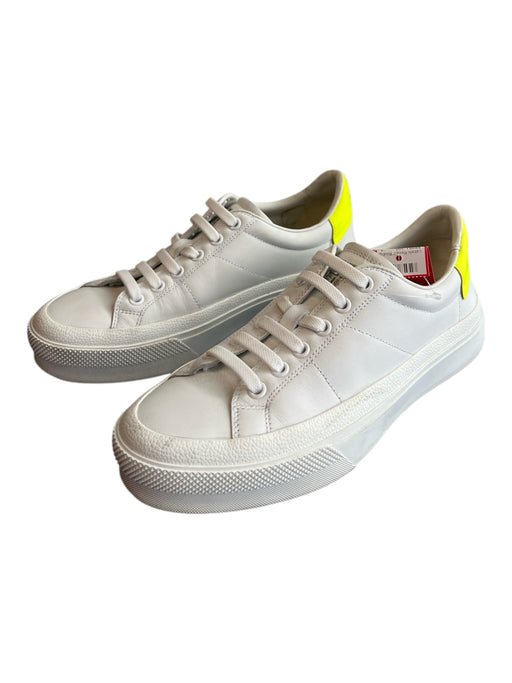 Givenchy Shoe Size 36 White & yellow Leather Lace Up Almond Toe Flat Shoes White & yellow / 36