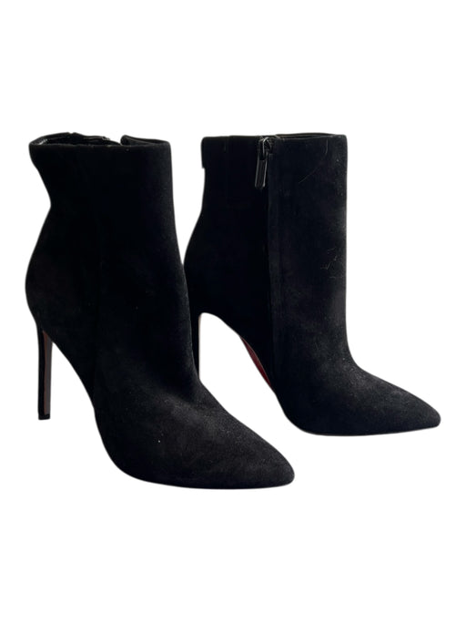 Sam Edelman Shoe Size 6.5 Black Leather Suede Above Ankle Stiletto Boots Black / 6.5