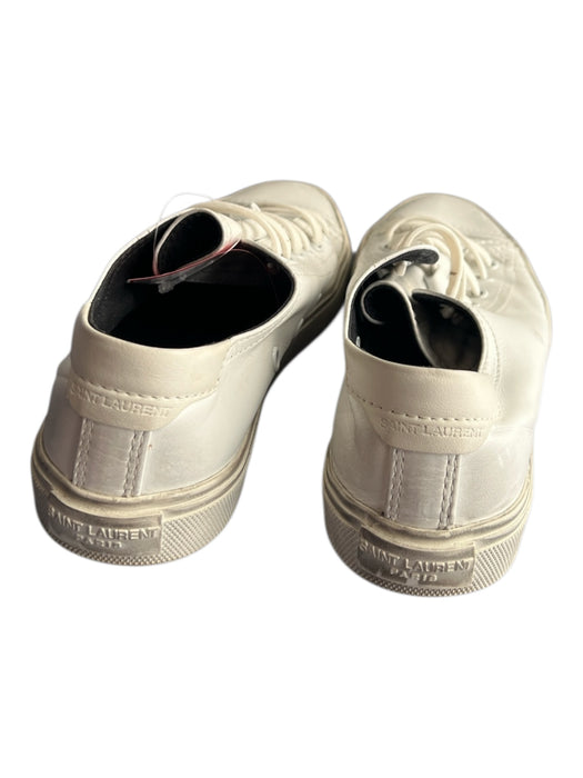 Saint Laurent Shoe Size 36 White Leather Almond Toe lace up Flat Chucks Shoes White / 36