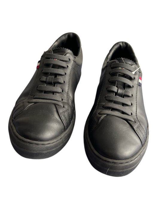 Moncler Shoe Size 35 Black Leather Almond Toe lace up Flat Low Top Shoes Black / 35