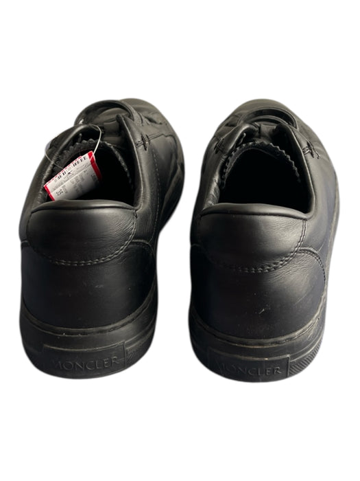 Moncler Shoe Size 35 Black Leather Almond Toe lace up Flat Low Top Shoes Black / 35