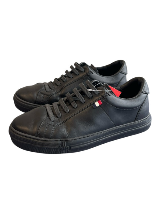 Moncler Shoe Size 35 Black Leather Almond Toe lace up Flat Low Top Shoes Black / 35