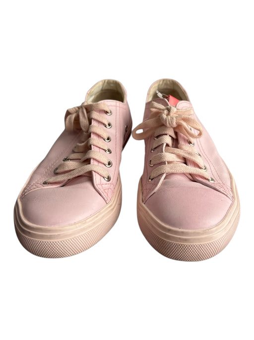 Saint Laurent Shoe Size 36 Powder Pink Leather Almond Toe lace up Flat Shoes Powder Pink / 36