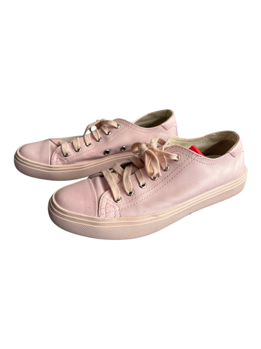 Saint Laurent Shoe Size 36 Powder Pink Leather Almond Toe lace up Flat Shoes Powder Pink / 36